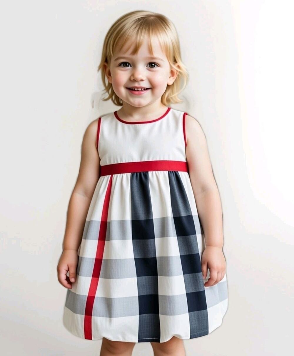 BURBERRY Dress 3Y Nova Check Sleeveless Summer Sun Dress Toddler